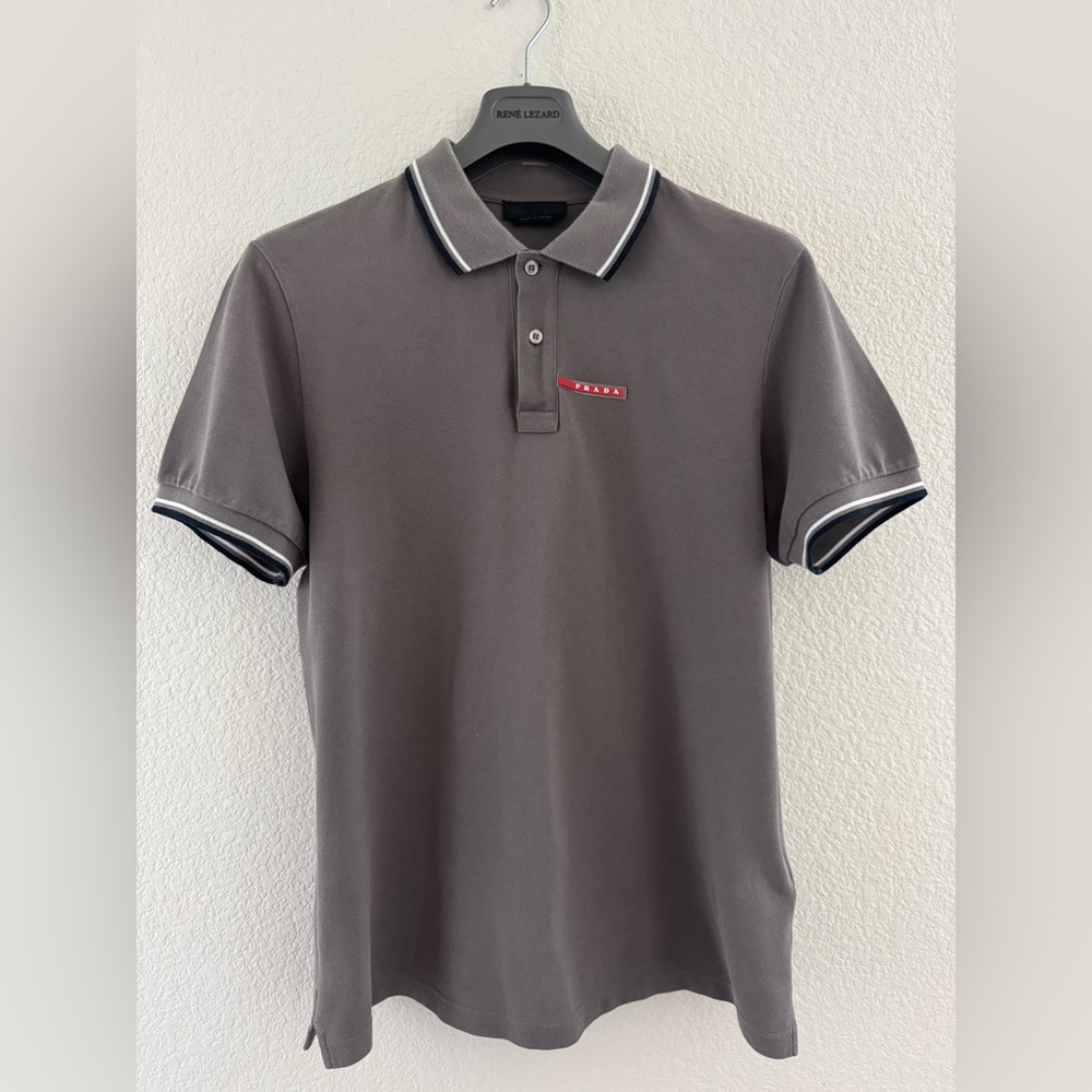 Prada Gray Polo Shirt